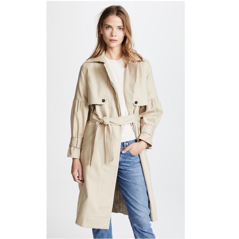 Joie Alwena Trench Coat in Khaki Size XL NWT